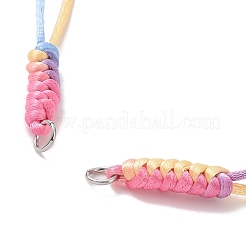 Adjustable Braided Nylon Thread Link Bracelet Makings&nbsp;AJEW-JB01160-01