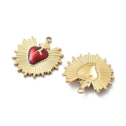 304 Stainless Steel Enamel Pendants&nbsp;STAS-Z121-38G-02