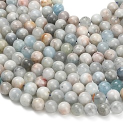 Natural Aquamarine Beads Strands&nbsp;G-F591-29A-10mm-03