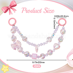 2Pcs Bowknot Heart Plastic Pendant Decorations&nbsp;DIY-BBC0002-28A