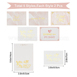 10 Sheets 5 Style Paper Greeting Card&nbsp;AJEW-CP0005-09