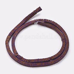 Electroplated Non-magnetic Synthetic Hematite Beads Strands&nbsp;G-P367-F06