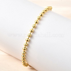 Brass Round Beads Slider Bracelets for Women&nbsp;BJEW-D317-13A-G