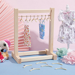 AHADEMAKER 30Pcs Miniature Wood Doll Clothes Hangers&nbsp;DOLL-GA0001-08