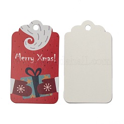 Rectangle Christmas Theme Kraft Paper Cord Display Cards&nbsp;CDIS-K003-02D