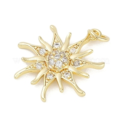 Rack Plating Brass Micro Pave Cubic Zirconia Pendants&nbsp;KK-H509-21G-02
