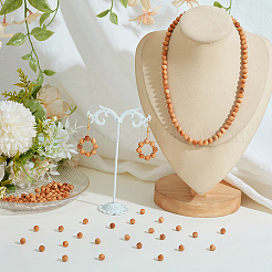 3 Strands Natural Wood Beads Strands&nbsp;WOOD-PA0001-38