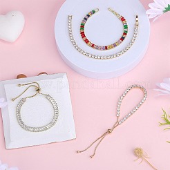 4Pcs 4 Style Cubic Zirconia Tennis Bracelets Set&nbsp;BJEW-SZ0002-66G