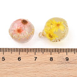 Brass Resin Pendants&nbsp;RE-CBA591C-04G