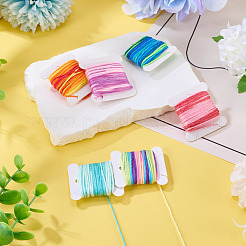 6Pcs 6 Colors Segment Dyed Polyester Embroidery Threads&nbsp;DIY-TAC0020-72