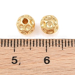 Brass Textured Spacer Beads&nbsp;KK-CBABC34-05G