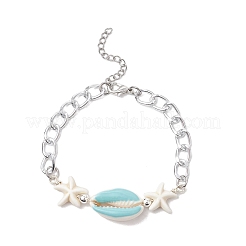 2Pcs Aluminium Twisted Curb Chains Link Bracelets&nbsp;BJEW-JB11530