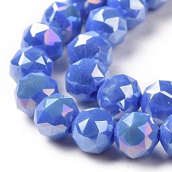 Electroplate Opaque Glass Beads Strands&nbsp;EGLA-H101-01D