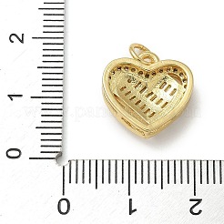 Rack Plating Brass Micro Pave Cubic Zirconia Pendants&nbsp;KK-K392-36G