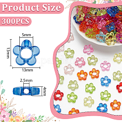 300Pcs Transparent Acrylic Bead Frame&nbsp;MACR-UN0001-03