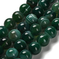 Dyed Natural Banded Agate Beads Strands&nbsp;G-G175-A07-01