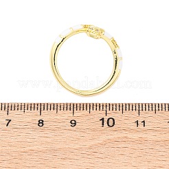 Brass Micro Pave Clear Cubic Zirconia Cuff Rings for Women&nbsp;RJEW-U047-39G-04