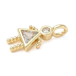 Brass Micro Pave Cubic Zirconia Pendants&nbsp;ZIRC-I356-17G-B01