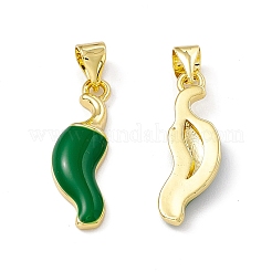 Real 18K Gold Plated Rack Plating Brass Enamel Pendants&nbsp;ZIRC-I061-08G