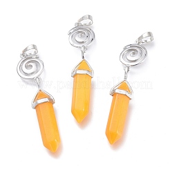 Dyed Natural Jade Pointed Big Pendants&nbsp;G-D0021-01P-21