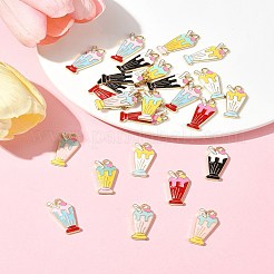 24Pcs 6 Colors Alloy Enamel Pendants&nbsp;ENAM-FS0001-92