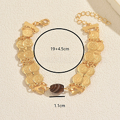 Vintage Natural Agate(Dyed & Heated) Oval Link Bracelets&nbsp;SP0350