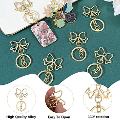 18Pcs Alloy Keychain Clasps&nbsp;KEYC-SC0001-74B-G