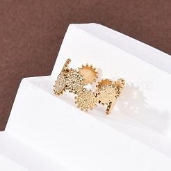 304 Stainless Steel Open Cuff Rings for Women&nbsp;RJEW-K309-36G