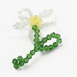 Handmade Glass Beaded Woven Pendants&nbsp;GLAA-I046-10A