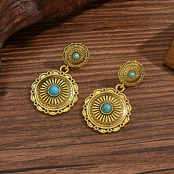 Zinc Alloy & Acrylic Stud Dangle Earrings&nbsp;WG70D1A-01
