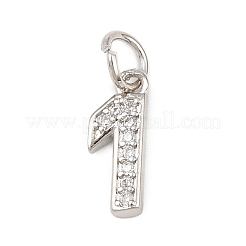 Brass Micro Pave Clear Cubic Zirconia Charms&nbsp;KK-G544-04P