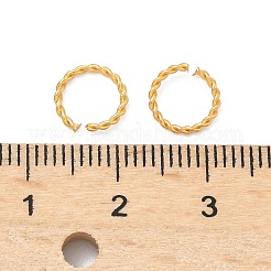 Brass Twisted Open Jump Rings&nbsp;KK-H532-43E-G