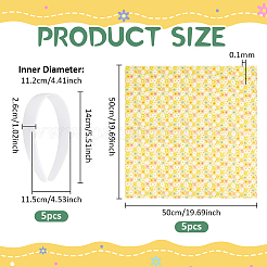 5Pcs Plastic Hair Bands&nbsp;OHAR-PH0001-34