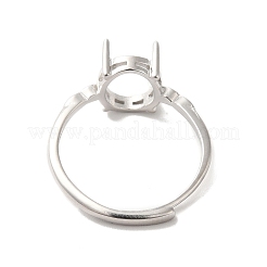 Adjustable Brass Solitaire Ring Settings&nbsp;KK-C022-02P