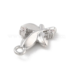 Brass Micro Pave Cubic Zirconia Pendants&nbsp;KK-D283-12P