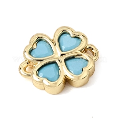 Brass Pave Cubic Zirconia Connector Charms&nbsp;KK-CBA960E-04G