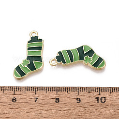 Saint Patrick's Day Alloy Enamel Pendants&nbsp;ENAM-T024-40A-G