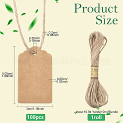 100Pcs Kraft Paper Flower Head Gift Tags&nbsp;CDIS-YW0001-25