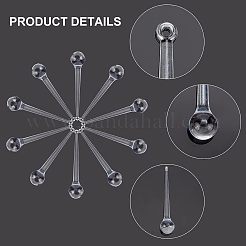 50Pcs Transparent Acrylic Big Pendants&nbsp;TACR-FH0001-13