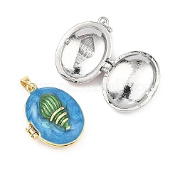 304 Stainless Steel Enamel Locket Pendants&nbsp;STAS-Z191-01
