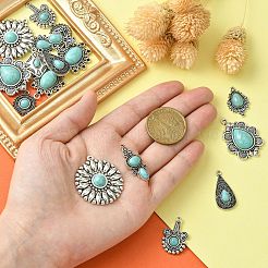 20Pcs 10 Styles Tibetan Style Alloy Pendants&nbsp;TIBEP-CJ0003-31