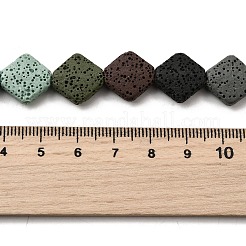 Dyed Natural Lava Rock Beads Strands&nbsp;G-A264-A03-01A