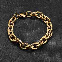304 Stainless Steel Cable Chain Bracelets for Women&nbsp;BJEW-Q050-01D-G