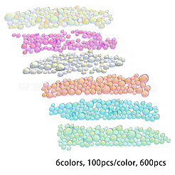 600Pcs 6 Colors Glass Cabochons&nbsp;GLAA-CA0001-60