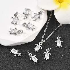 SHEGRACE Brass Clear Cubic Zirconia Charms&nbsp;XGRQ2O138-417P