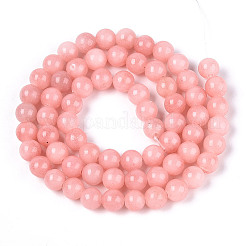 Dyed Natural Mashan Jade Round Beads Strands&nbsp;G-T139-6mm-67B