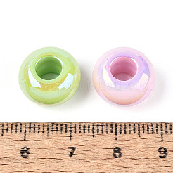 UV Plating Opaque Acrylic European Beads&nbsp;OACR-Q197-14