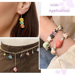 12Pcs 6 Colors Handmade Printed Porcelain Beads&nbsp;PORC-CJ0001-35