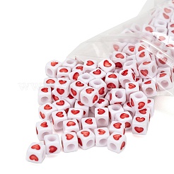 Opaque White Acrylic European Beads&nbsp;OPDL-FS0001-02A