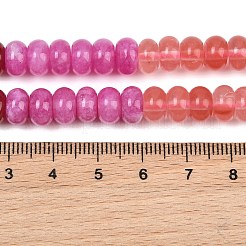 Cherry Quartz Glass and Natural White Jade Beads Strands&nbsp;G-NH0006-A16-01
